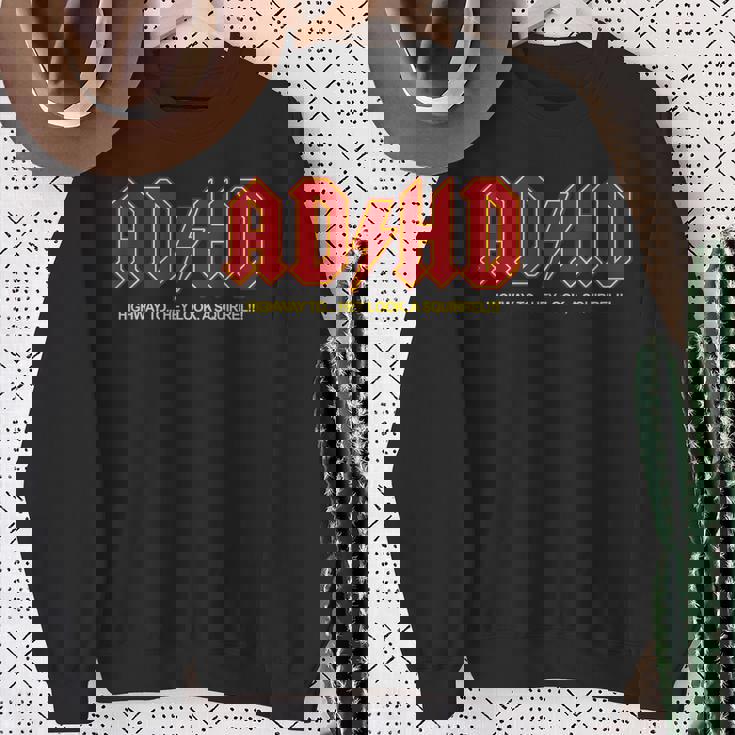 Adhd おもしろい Hey Look Aquirrel Adhd スウェットシャツ 年配の女性への贈り物