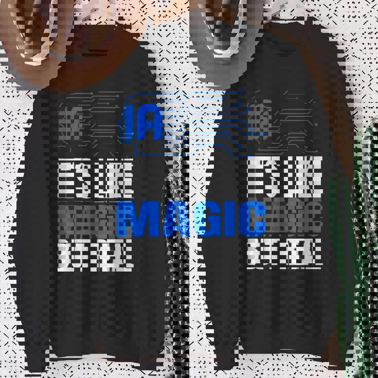 Aiマジック リアルロボットテック 未来 デジタルマインド スウェットシャツ 年配の女性への贈り物