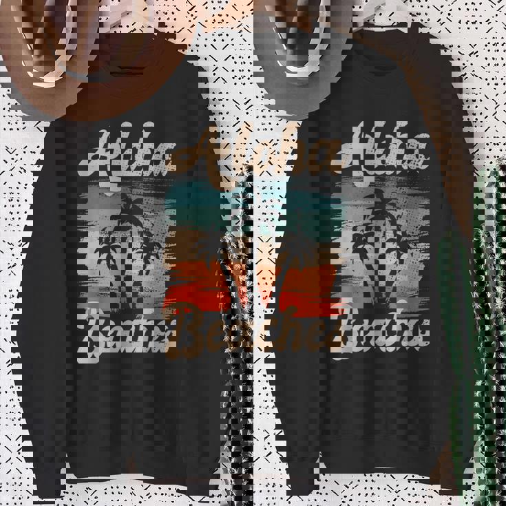 Aloha Beaches ハワイ サーフィン ストランドパーティー バケーション サーファー スウェットシャツ 年配の女性への贈り物