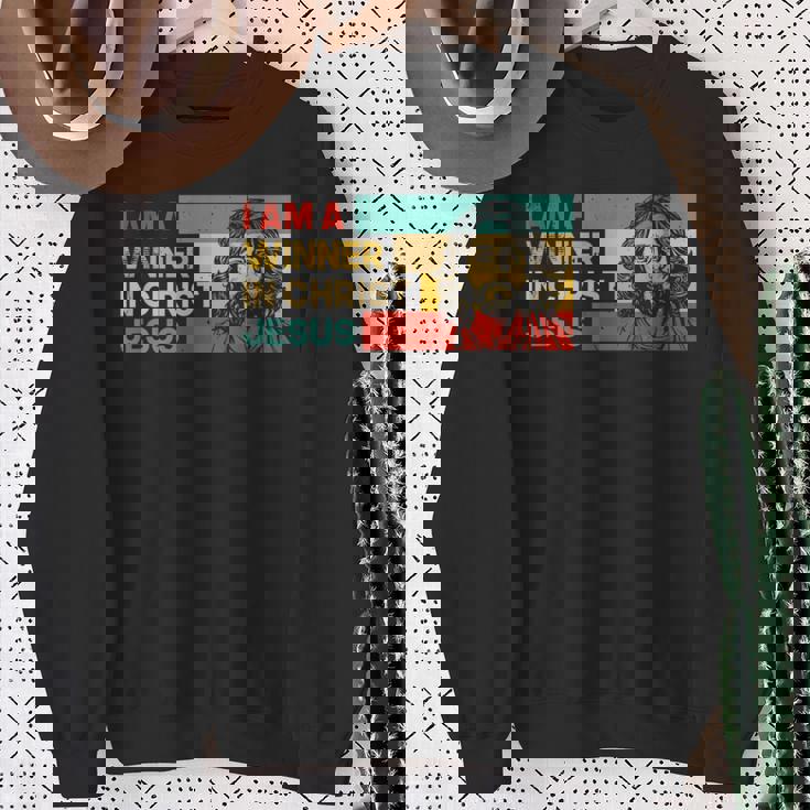 I Am A Winner In Jesus Krist God Faith Jesus スウェットシャツ 年配の女性への贈り物