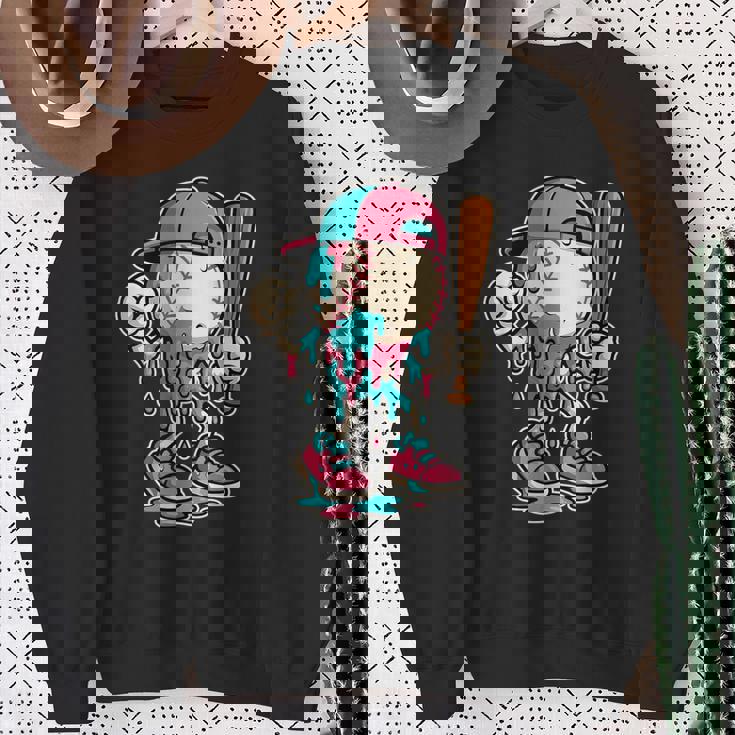 Baseball Drip For Boys Ice Cream Drip Baseball Sweatshirt Gifts for Old Women Baseball Drip For Boys Ice Cream Drip Baseball Sweatshirt Gifts for Old Women