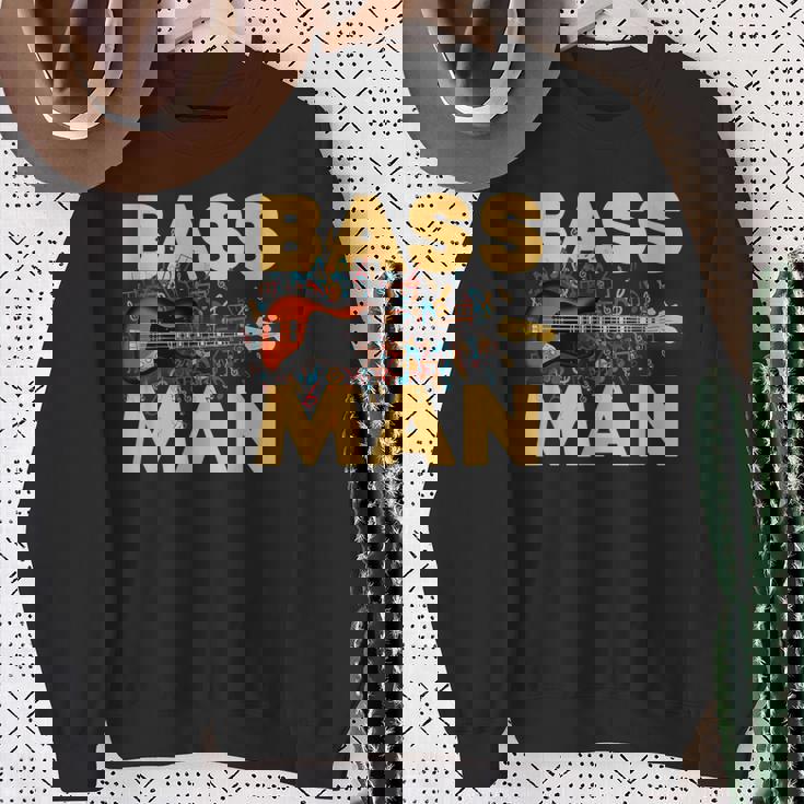 Bass Man 面白いバスプレーヤー ギタリスト ベーシスト ミュージシャン スウェットシャツ 年配の女性への贈り物