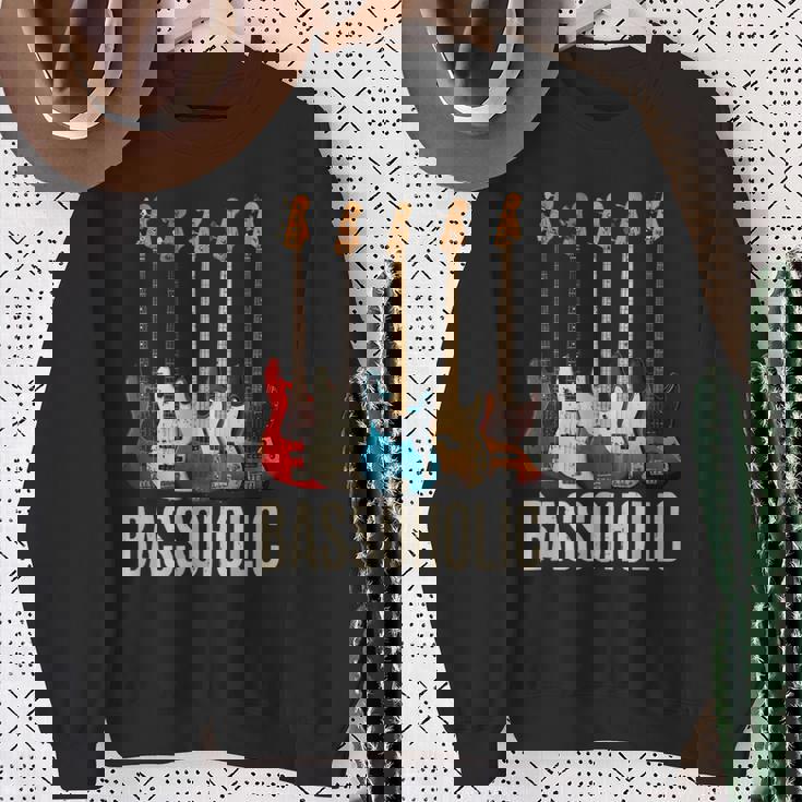 Bassoholic ベースギタープレーヤーのベーシストのコレクターのためのギフトbass スウェットシャツ 年配の女性への贈り物