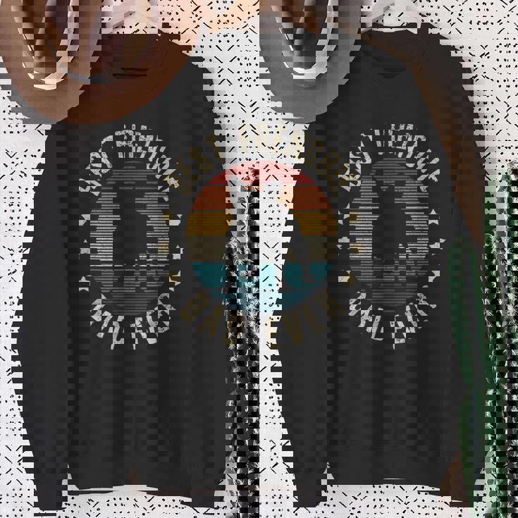 Best Frenchie Dad Ever ヴィンテージ フレンチブルドッグ 面白いギフト スウェットシャツ 年配の女性への贈り物