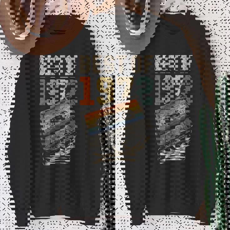 Best Of 1972 カセットテープ 53年 音楽 レトロ 誕生日 スウェットシャツ 年配の女性への贈り物