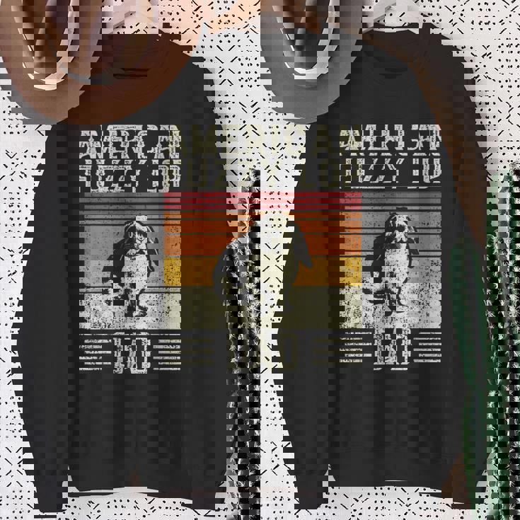 Best Rabbit Dad ヴィンテージアメリカンファジーロップ スウェットシャツ 年配の女性への贈り物