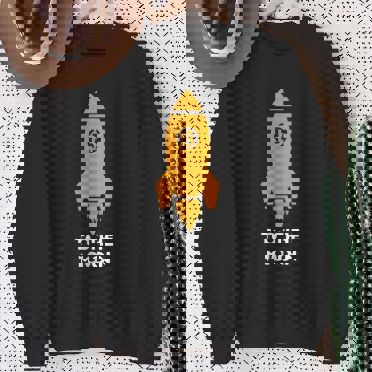 Bitcoin To The Moon おもしろビットコインシャツ ビットコインギフト スウェットシャツ 年配の女性への贈り物