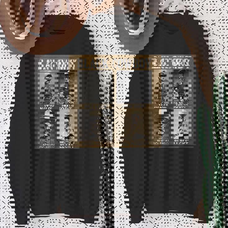 Black Cowboy Western Rodeo Melanin Black History Texas Retro Sweatshirt Gifts for Old Women