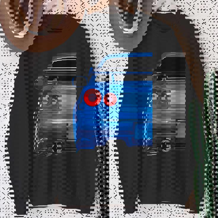 Blue Gt R 34 Jdm スカイラインスタンス カー ドリフトレーシング スウェットシャツ 年配の女性への贈り物