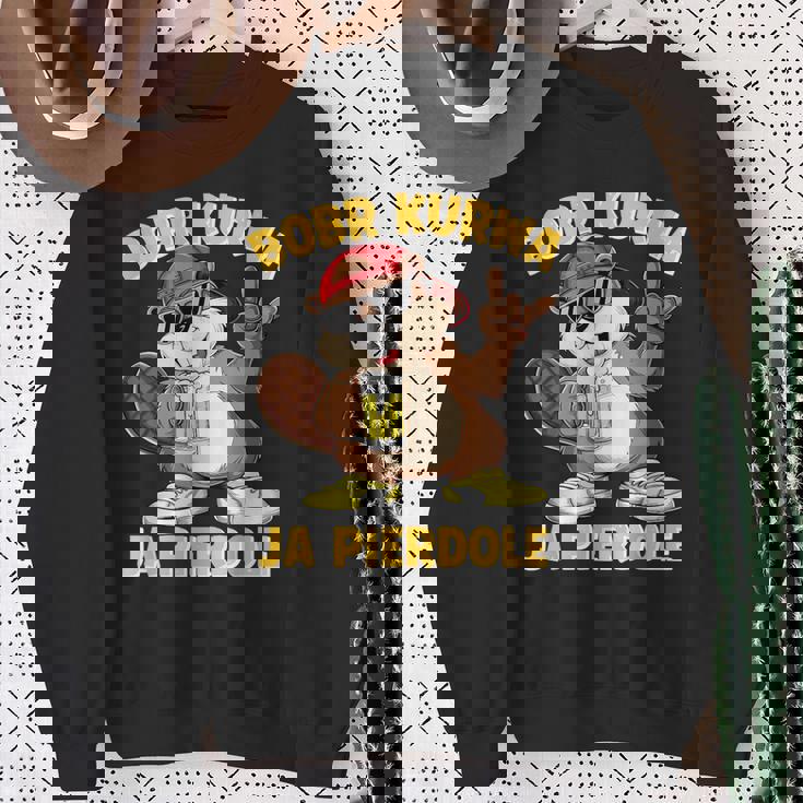 Bober Kurwa Meme Polska ビールコスチューム 面白い はいピエルドールボブル スウェットシャツ 年配の女性への贈り物