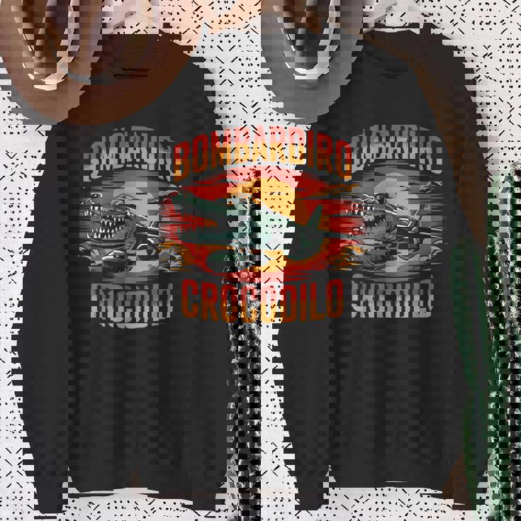 Bombardiro Crocodilo 面白い イタリアン ブレイン ミーム トレンド スウェットシャツ 年配の女性への贈り物