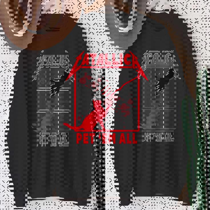 Catallica Pet 'Em All ファニーキャットtシャツ スウェットシャツ 年配の女性への贈り物