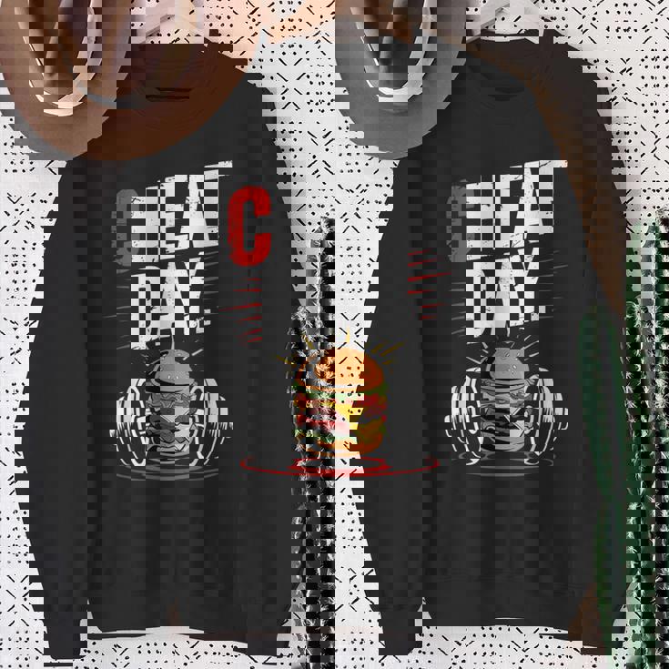 Cheat Day チート・デイ フィットネス 気ままなジム ブレイク ダイエット 冷え込む日 スウェットシャツ 年配の女性への贈り物