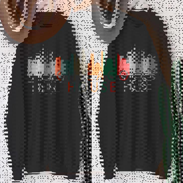 Chicago House Music レトロ ヴィンテージ シャツ ラブ シカゴ スウェットシャツ 年配の女性への贈り物