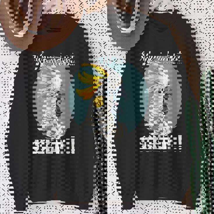 Cockatoo Meme T、面白い叫び声を上げているキバタン スウェットシャツ 年配の女性への贈り物