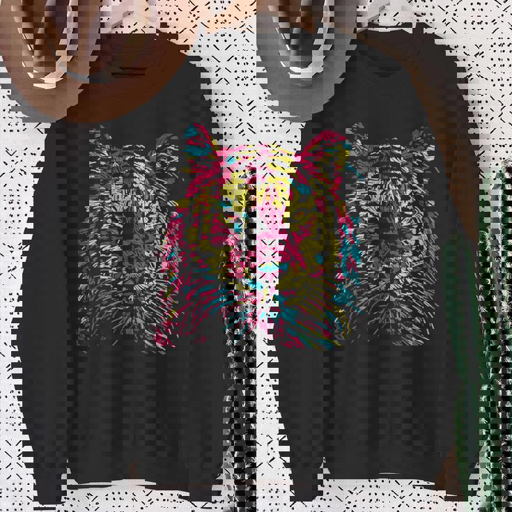 Colorful Tiger Tigers Fashion Graphic スウェットシャツ 年配の女性への贈り物