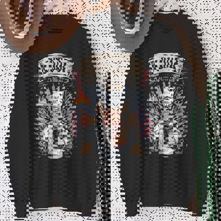 I Cook And I Know Things シェフクックヘルパー スウェットシャツ 年配の女性への贈り物