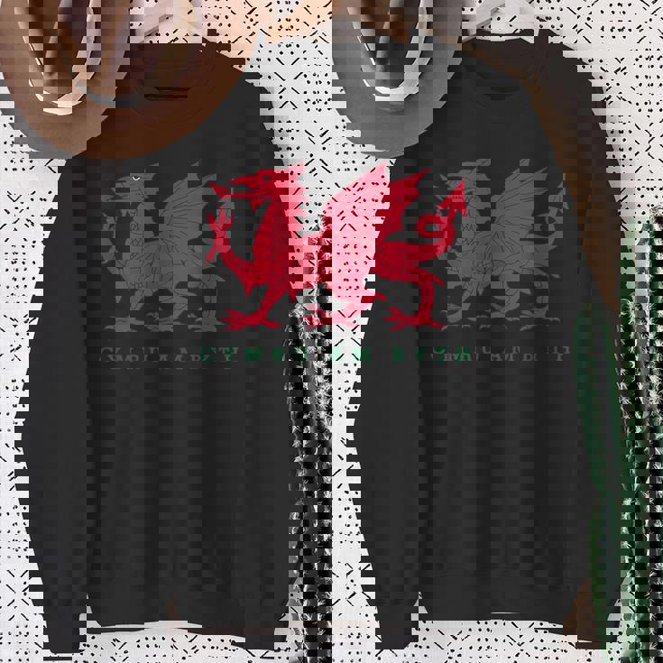 Cymru Am Byth ウェールズ ラグビー ドラゴンウェールズ プレイヤープライドギフト スウェットシャツ 年配の女性への贈り物