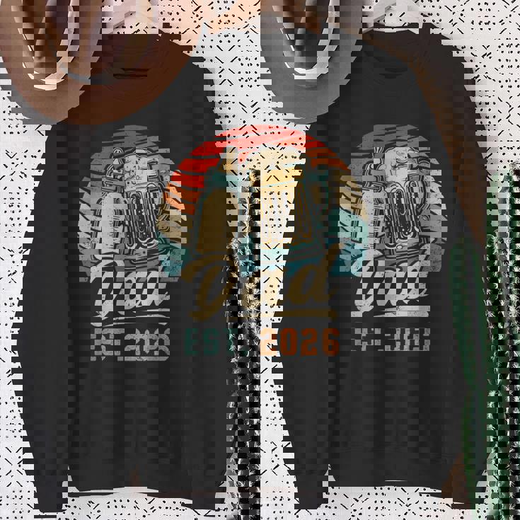 Dad Est 2026 年のパパ 初めての父の日 若いパパ 新しいパパ スウェットシャツ 年配の女性への贈り物