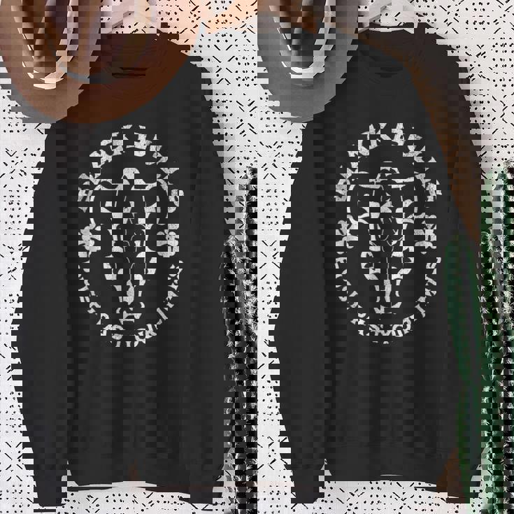 Distressed Black Anime Clover Black Bulls Limits Sweatshirt Gifts for Old Women