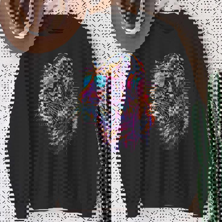 Dj Tiger ミュージックヘッドフォン ハウス ビートメーカー 音楽プロデューサー スウェットシャツ 年配の女性への贈り物