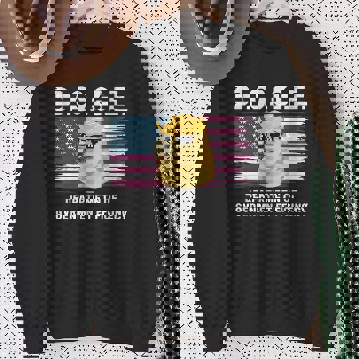 Doge 政府効率省 トランプ柴犬 スウェットシャツ 年配の女性への贈り物