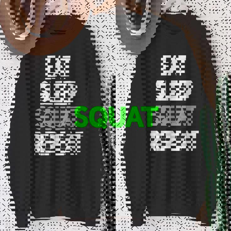 Eatleepquat Repeat モチベーショントレーニング スウェットシャツ 年配の女性への贈り物