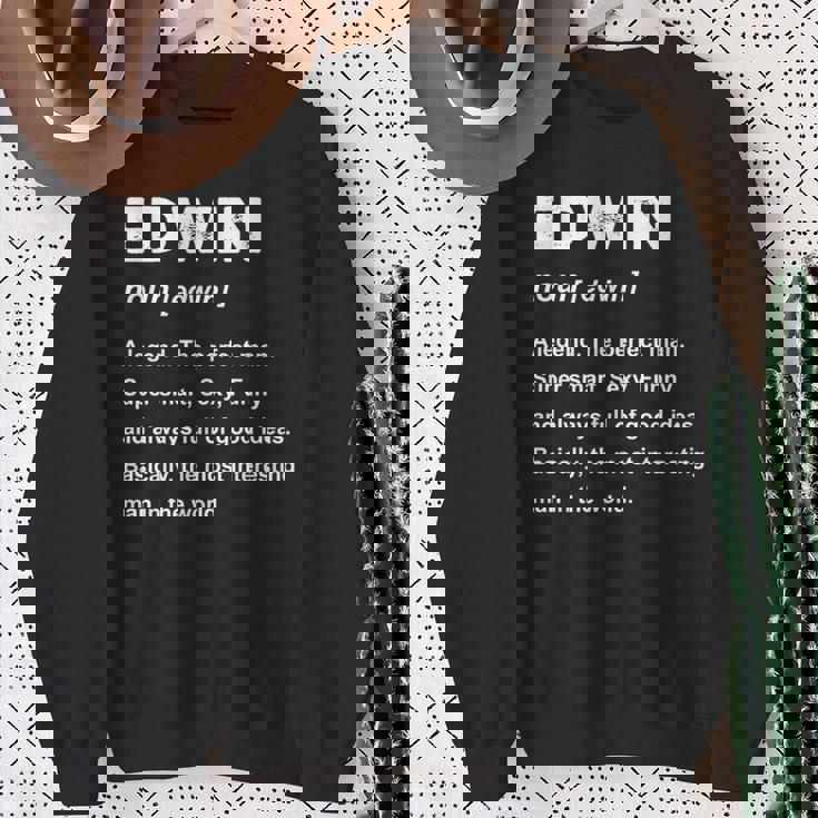 Edwin 名前 長袖tシャツ スウェットシャツ 年配の女性への贈り物