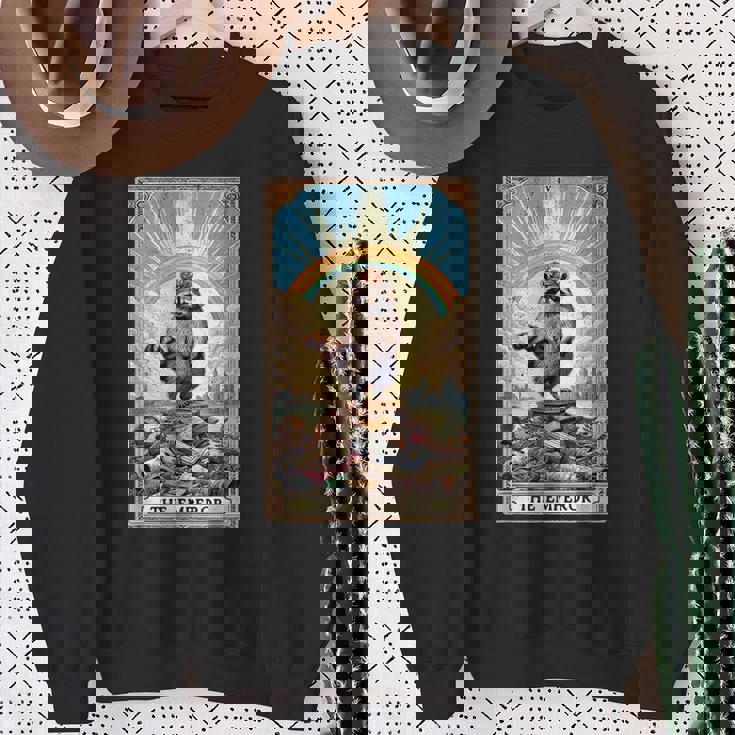 The Emperor 面白いアライグマ タロットカード ミスティックアライグマ スウェットシャツ 年配の女性への贈り物