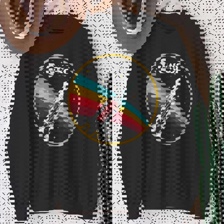 Esa 欧州宇宙機関 アリアン 5 ロケット ヴィンテージ スウェットシャツ 年配の女性への贈り物