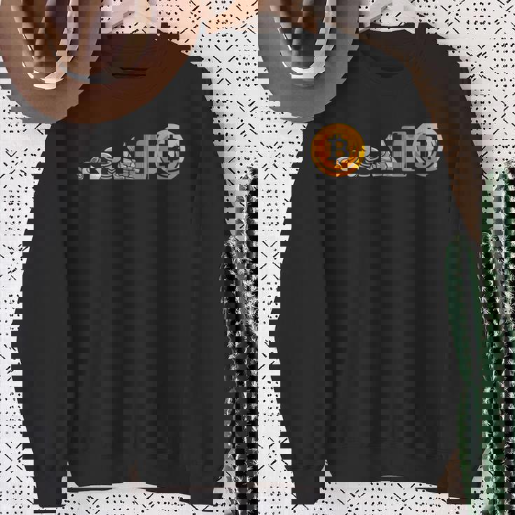 Evolution Of Money お金の進化 ビットコインプランb 暗号通貨btc ホドル スウェットシャツ 年配の女性への贈り物