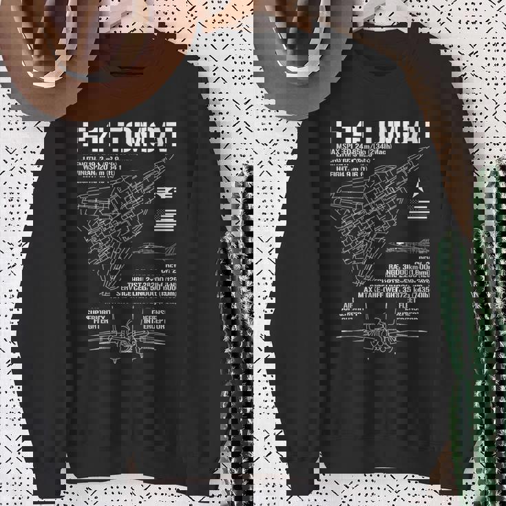 F-14 Tomcat 戦闘機 ジェット仕様 軍用飛行機 F14 Tomcat スウェットシャツ 年配の女性への贈り物