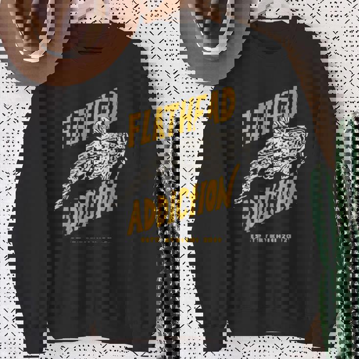 Flathead Addiction マゴチ 釣り スウェットシャツ 年配の女性への贈り物