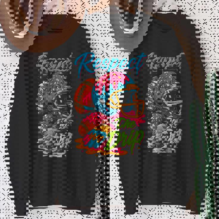 Football Drip Boys Football Ice Cream Sprinkle Respect Drip Sweatshirt Gifts for Old Women Football Drip Boys Football Ice Cream Sprinkle Respect Drip Sweatshirt Gifts for Old Women