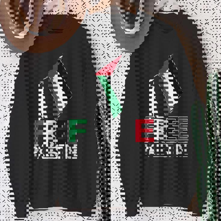 Free Palestine パレスチナ国旗 フリーガザtシャツ スウェットシャツ 年配の女性への贈り物
