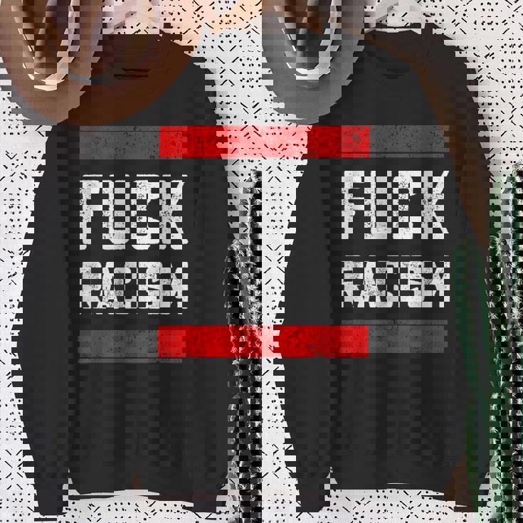 Fuck Racism 反人種差別者 スウェットシャツ 年配の女性への贈り物