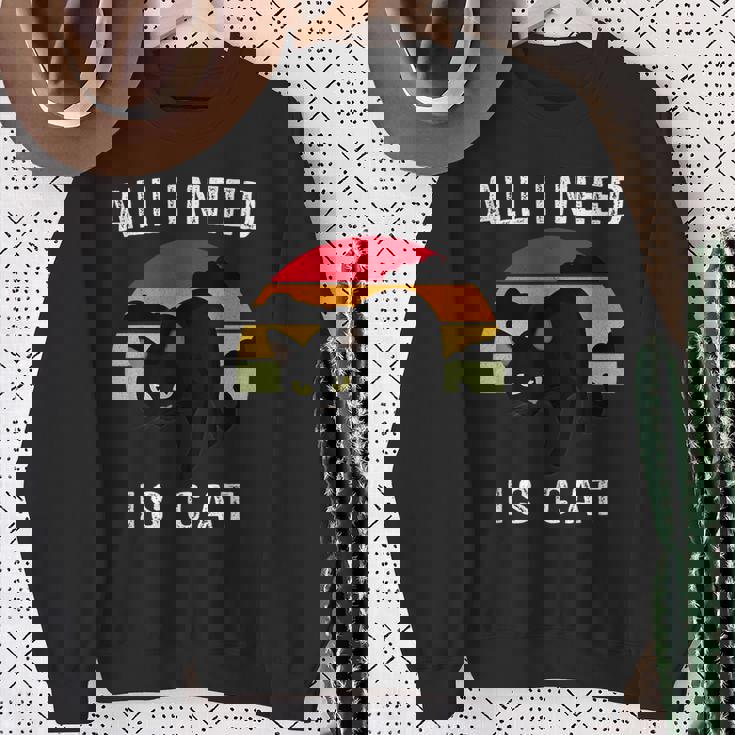 Cat Lover Retrotyle Cat Pattern スウェットシャツ 年配の女性への贈り物