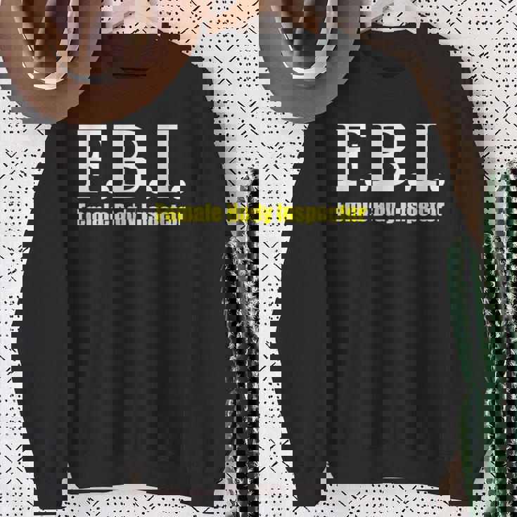 メンズ Fbi Female Body Inspector Meme Novelty Apparel スウェットシャツ 年配の女性への贈り物