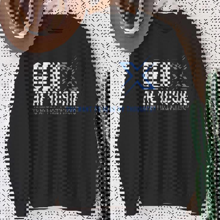 Generation X ユーモア 60年代 70年代 Gen-Xers 皮肉なジェネレーションx スウェットシャツ 年配の女性への贈り物