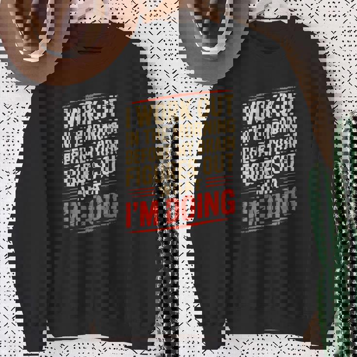 Gym Workout Weightlifting Humor Fitness Training Gear スウェットシャツ 年配の女性への贈り物