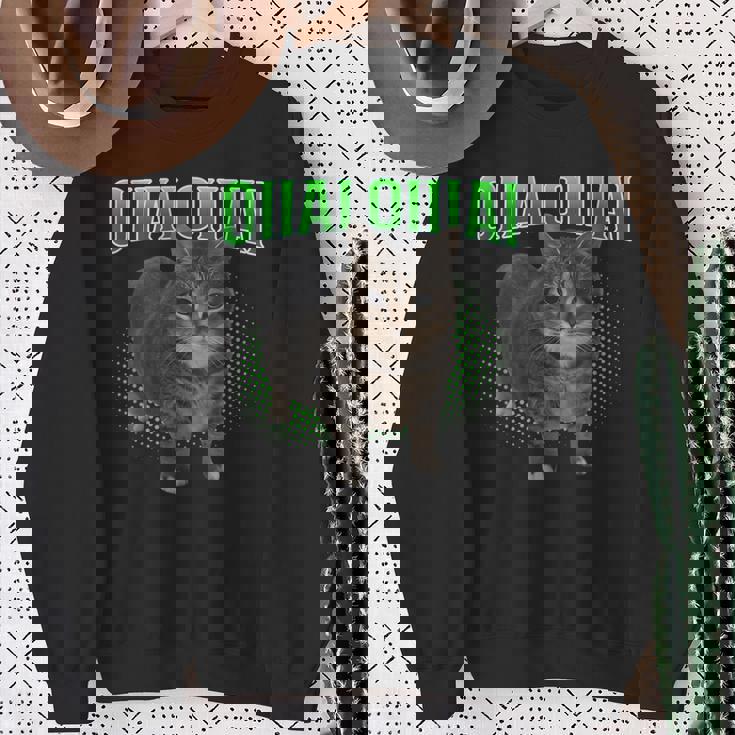 Oiia Oiia スピニングキャット ミーム おおいあい スウェットシャツ 年配の女性への贈り物