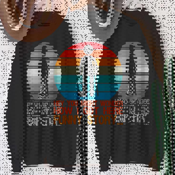 Recovery Broken Leg Get Well 衣装 怪我 足 足首 スウェットシャツ 年配の女性への贈り物