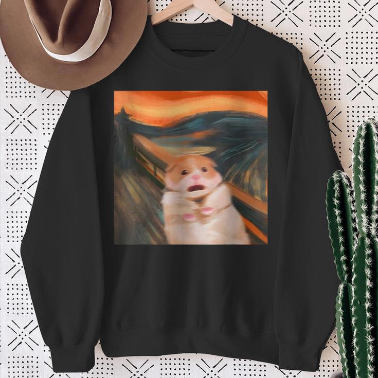 cared Hamster Memecream グラフィックtシャツ レディース メンズ スウェットシャツ 年配の女性への贈り物