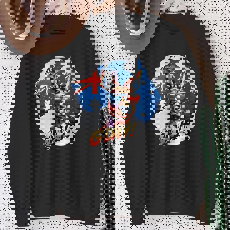 G'dayオーストラリアのお土産カンガルー。 スウェットシャツ 年配の女性への贈り物