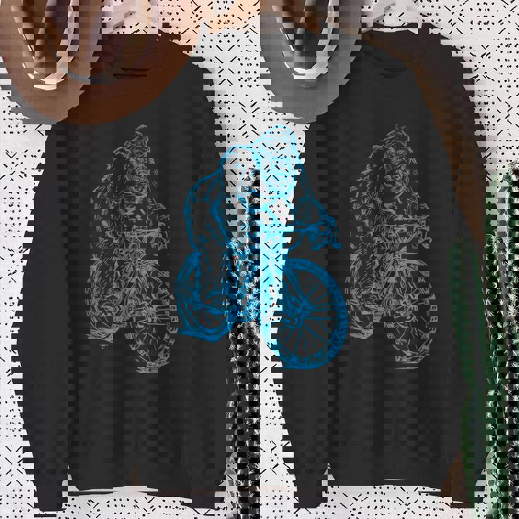 Gorilla サイクリング 自転車 クール モンキー おもしろい 動物 バイク スウェットシャツ 年配の女性への贈り物