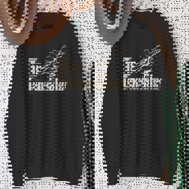 Groovefather ビンテージドラム ドラミング バンドドラマー スウェットシャツ 年配の女性への贈り物