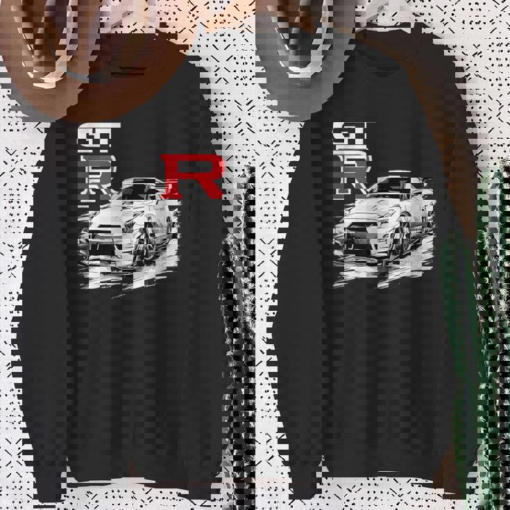 Gt R 35 Jdm ストリートレーシング ドラッグ ドリフト スポーツカー スウェットシャツ 年配の女性への贈り物