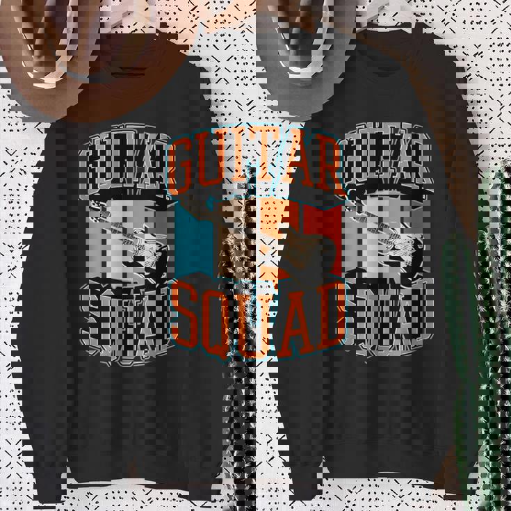 Guitarquad マッチング レトロ ヴィンテージスタイル ギターバンド スウェットシャツ 年配の女性への贈り物