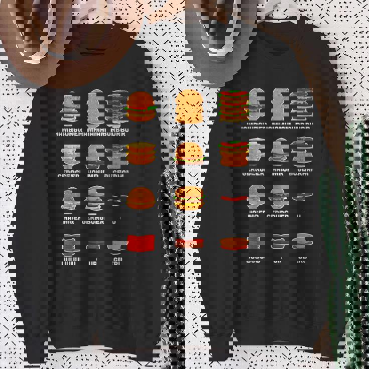 Ham Burgers Hamhamham Burburbur ハンバーガー大学 スウェットシャツ 年配の女性への贈り物