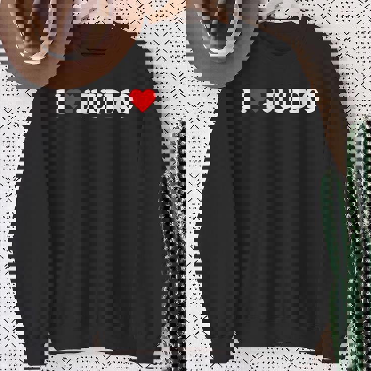 I Heart 柔道 愛 柔道 趣味 恋人 スウェットシャツ 年配の女性への贈り物